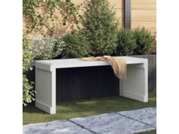 Vidaxl Banco De Jardim Extensível 212,5x40,5x45 Cm Pinho Maciço Branco