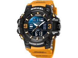 Lurelia Relógio Digital Desportivo, Visor Digital, Led, Cronómetro, Alarme, Data/calendário, 12/24h, Luminoso, Duplo Fuso/mostrador, Resina, Vermelho