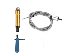 Eixo flexível de 6 mm com mandril de 0,5 a 6,5 mm para furadeira elétrica e esmerilhadeira rotativa.