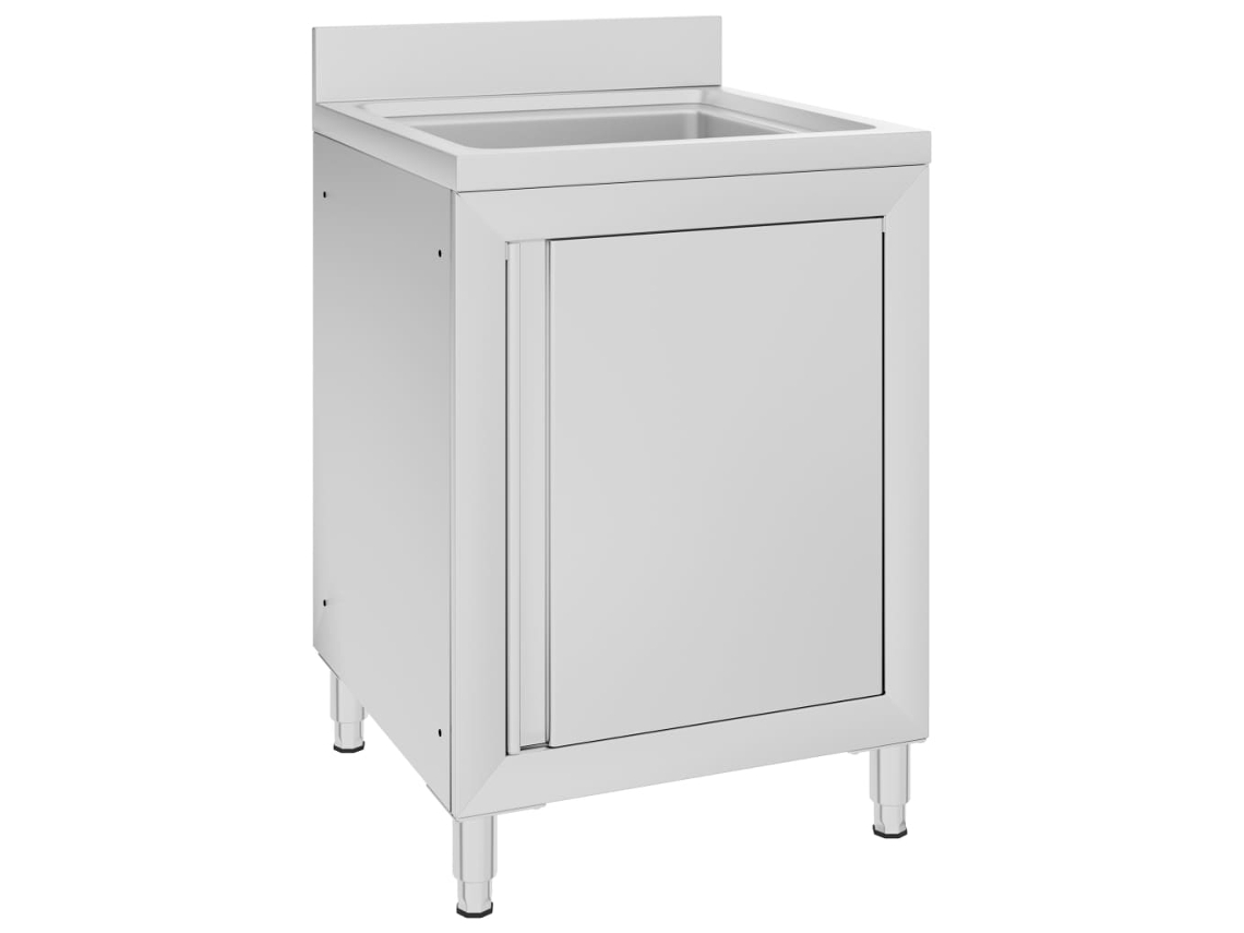 Vidaxl Armário P/ Lava-louça Cozinha Comercial 60x60x96cm Aço Inoxid.