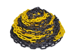 Cadeia De Plástico De Aviso, Amarelo E Preto, 30 M