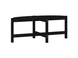 Coffee Table, Coffee Tables Vidaxl Preto Madeira De Pinho (118 X 63 X 45 Cm)