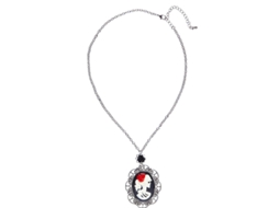 Colar WIDMANN Caveira E Medalhão De Rosa Negra
