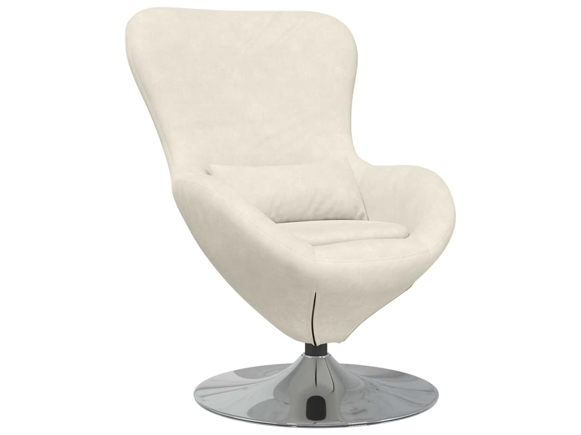 Maison Exclusive - Cadeira Ovo Creme Veludo