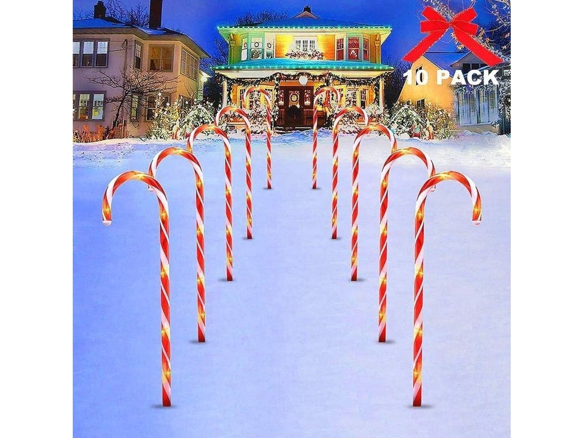 Decoração natalina externa luminosa, 10 luzes de jardim NOVA LINE