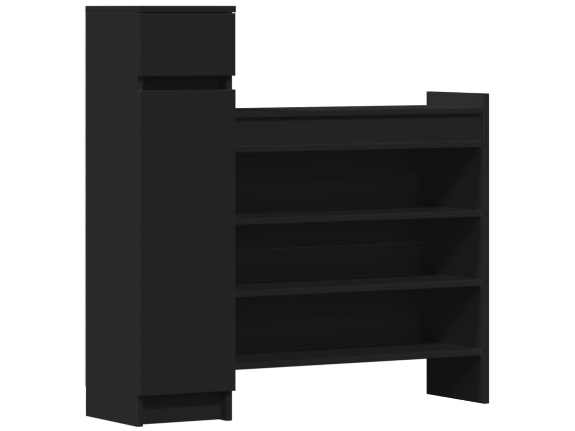 Shoe Cabinet, Shoe Cabinets Vidaxl Preto Madeira Processada (n/a)