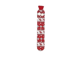 Garrafa De Água Quente 1l/2l Com Capa Macia, Borracha Natural Segura Para Inverno, Terapia De Calor Alce Vermelho