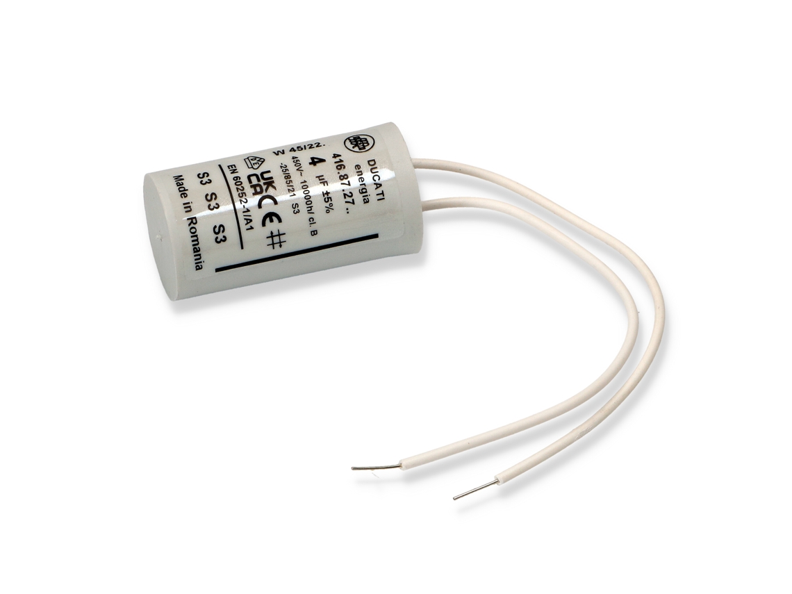 Condensador 4µf + Cabo DUCATI para Máquina de Lavar Roupa Cap807un