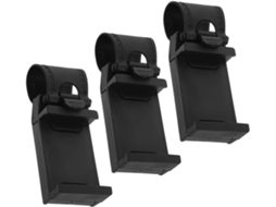 Conjunto De 3 Suportes Para Celular Em Plástico Preto, Resistentes E Ideais Para Volante.