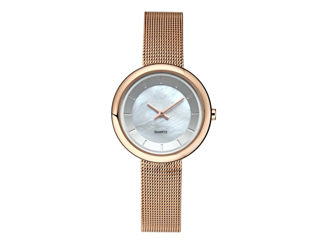 2026 wwoor Relógio de Quartzo Elegante de Moda Feminina Ouro Rosa