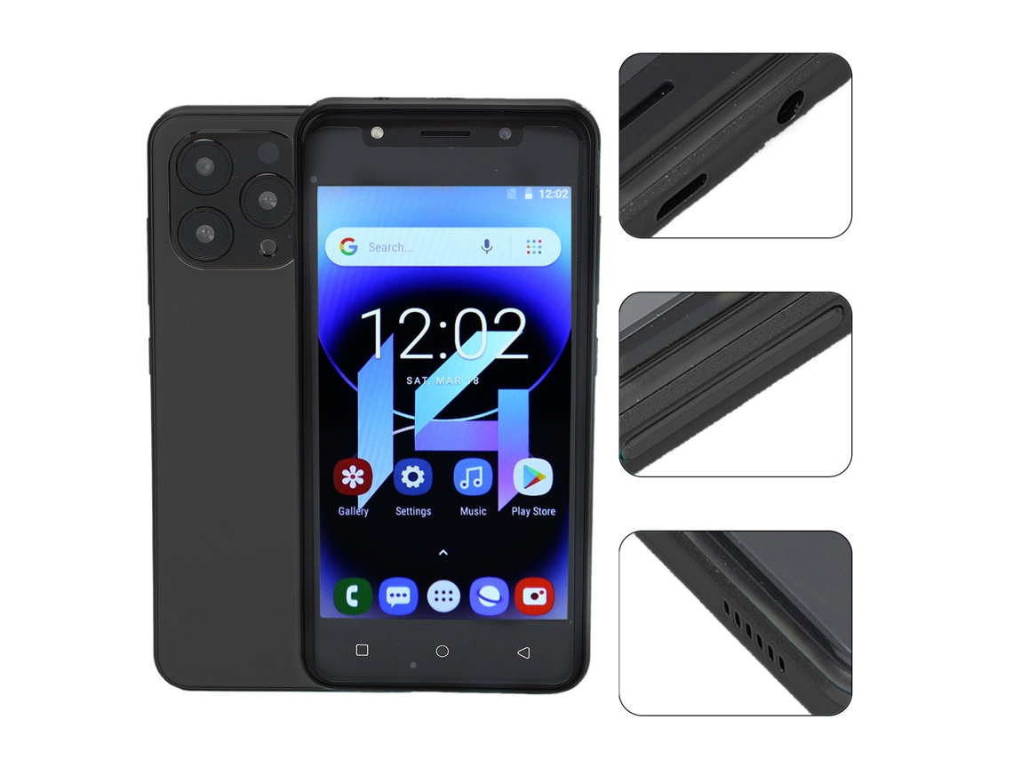 Mali smartphone Desbloqueado 3g 5.0 Polegadas Tela Hd Reconhecimento Facial 4gb Ram 32gb Rom Android 10 Preto