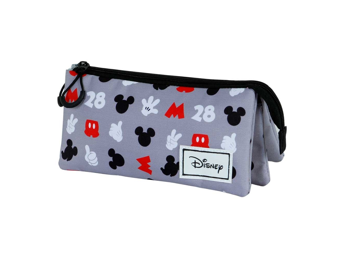 Estojo KARACTERMANIA Mickey Mouse Grey Estojo Triplo Fan 2.0 Cinza