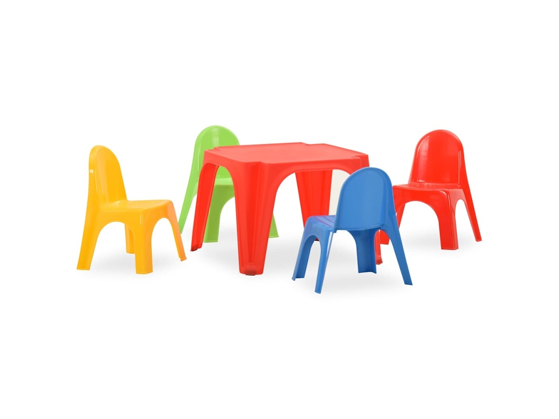Vidaxl Conjunto De Mesa E Cadeiras De Jantar Para Crianças Pp
