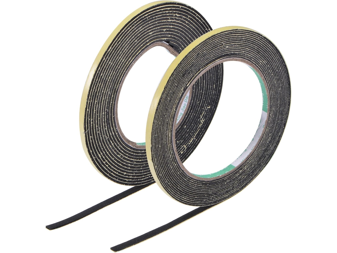 Conjunto 3 em 1 de Fita Adesiva de Espuma para Vedação e Isolamento, com 5 Mm de Largura, 1 Mm e 2 CHABERLU