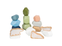 Conjunto De 11 Peças De Pedras De Equilíbrio De Madeira Small Foot Arctic, Estilo Montessori.