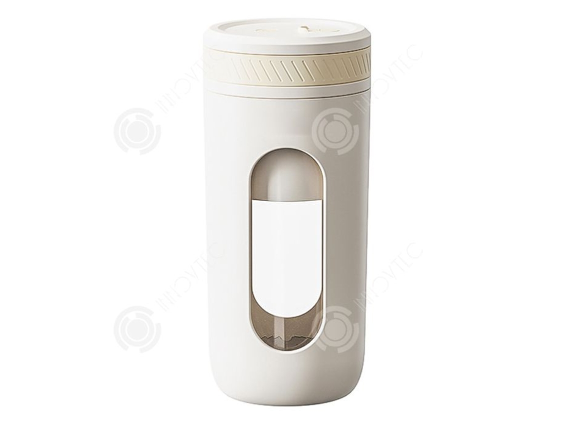 Mini Liquidificador Inn 8,2 X 18,2 Cm Grande Bateria 1500 Mah Extração Rápida Portátil Em Movimento Lâmina Afiada Material Seguro Branco Innovtec