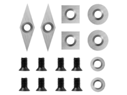 8 Piezas De Ferramentas De Torneamento De Carbeto Afiadas E Duráveis: Inserts Para Torneiras De Madeira Com 8 Parafusos