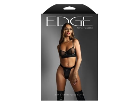 Conjunto de Lingerie FANTASY LINGERIE Preto (S/M)