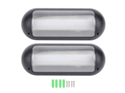 2pcs Luzes Solares para Degraus Led Bicolor Branca Quente 4500k/6500k Decorativas Jardim Pátio Quintal Ip44