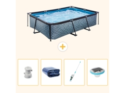Exit-toys Piscina Exit Retangular - Efeito Pedra - 300x200x65 Cm - 5-peças S204