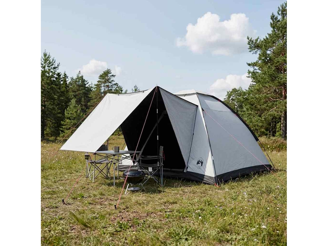 Vidaxl Barraca De Camping 4 Pessoa Branco Blackout Poliéster E Aço