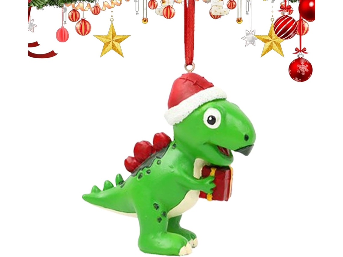 Dinossauros De Natal Em Resina, Engraçados Para Pendurar, Design De Desenho Animado Exquisito |