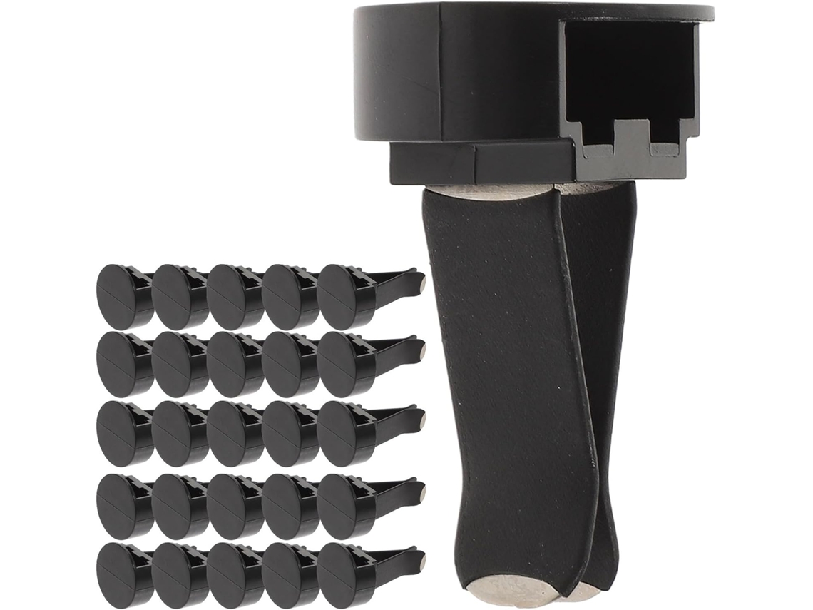 Conjunto de 100 clipes pré-montados para saída de ar do carro, suportes quadrados para aromatizador de ar.
