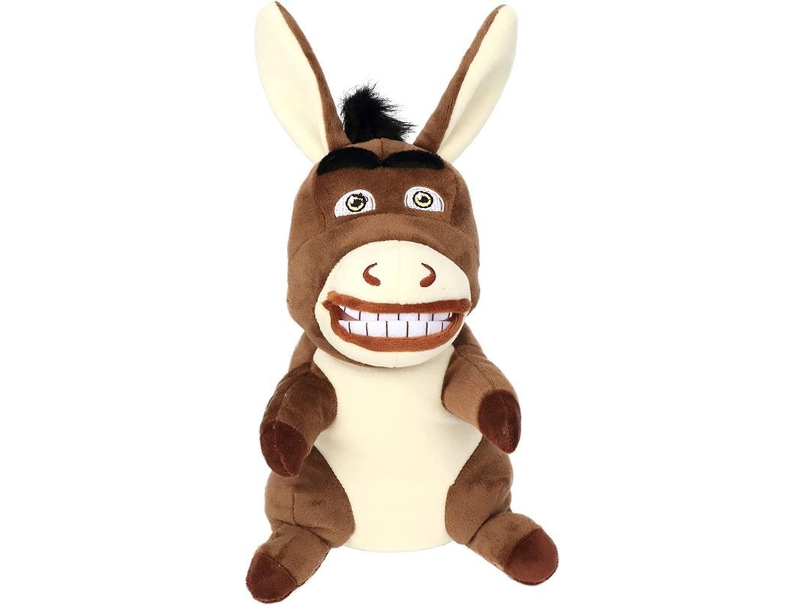Marionete de Burro de Pelúcia com Boca Móvel para Brincadeiras e Presentes Infantil 15 Polegadas