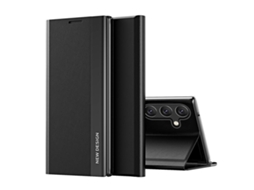 Capa Para Samsung Galaxy S26 Plus, Capa Flip Em Couro Pu (preta) Digitallab