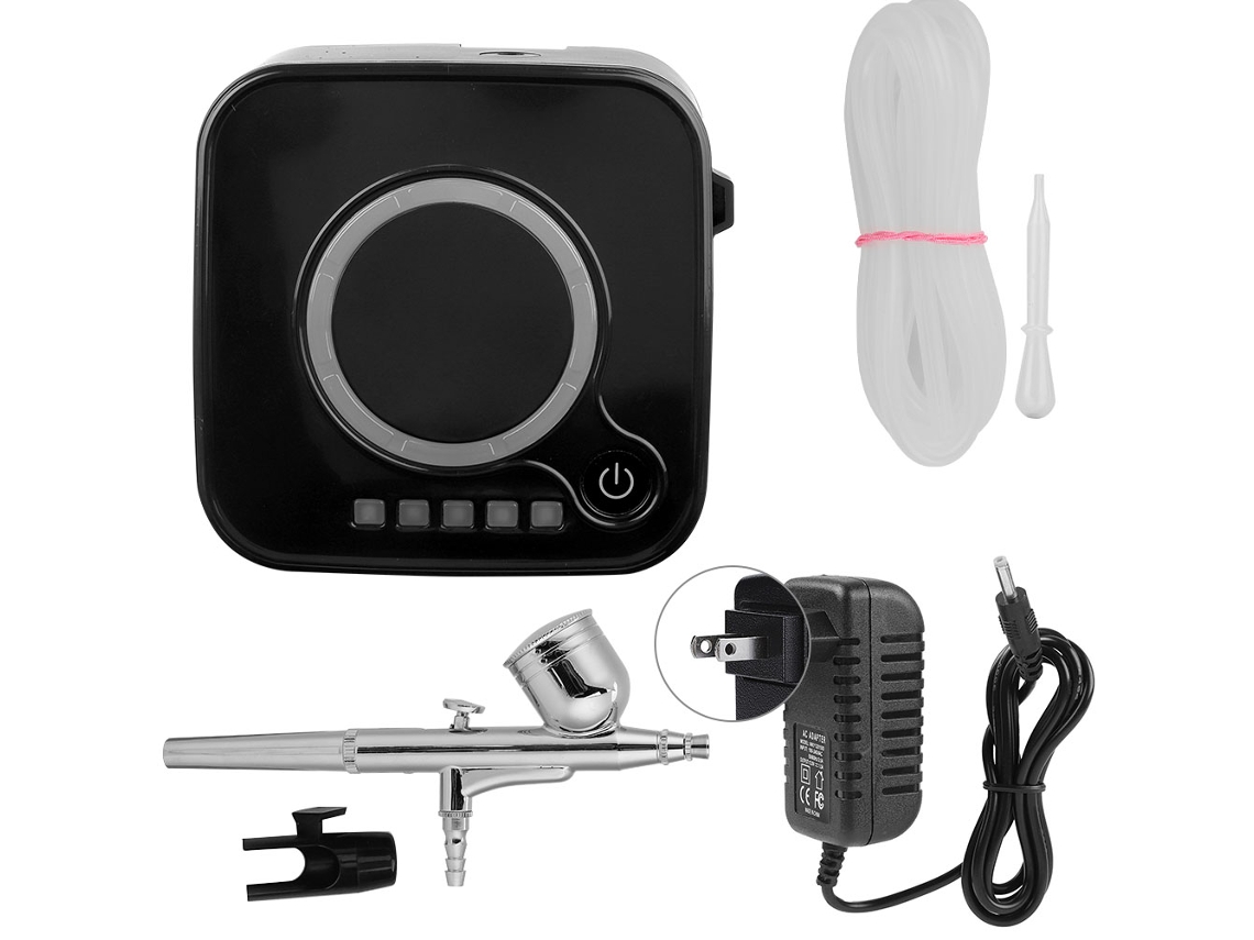 Conjunto Compressor Ar Mini Spray Oxigênio Rejuvenescimento Pele