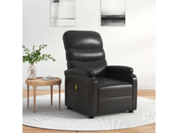 Vidaxl Poltrona De Massagens Couro Artificial Preto