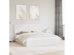 Vidaxl Cama Com Armazenamento Branco 180 X 200 Cm Derivados De Madeira
