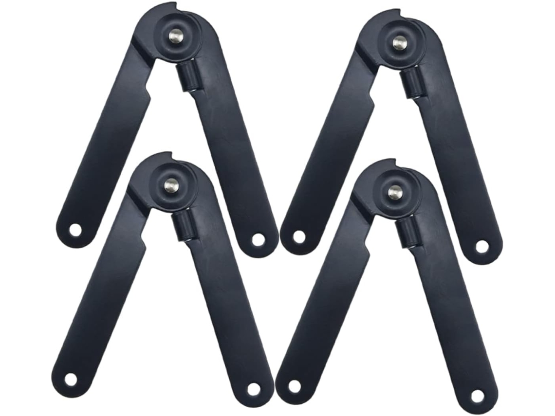 Conjunto De 4 Dobradiças Suporte Armário 9 Polegadas Com Duas Dobras