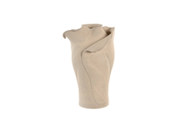 Vaso Artesanal de Cerâmica Orgânica, Branco, 24x24x37cm ALEXANDRA HOUSE LIVING