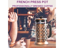 1000ml Prensa Francesa de Café e Chá Manual Filtro em Vidro Borossilicato para Casa S/MARCA