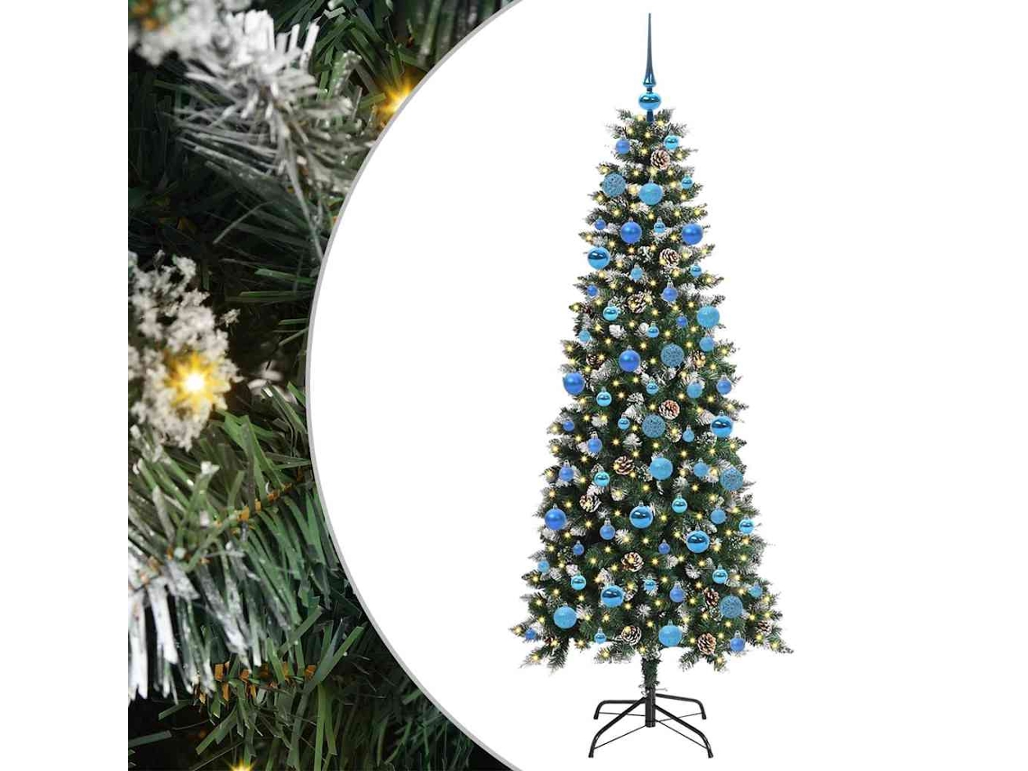 Conjunto 1 Árvore De Natal Artificial Vidaxl Verde Pvc (180 Cm)