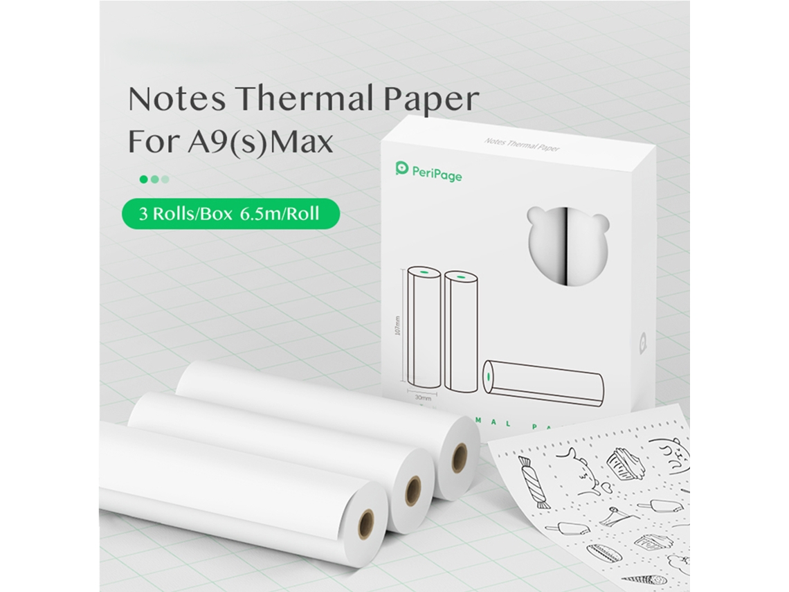 Papel Térmico para Impressora 45x15mm 460 Folhas Resistente Água S/MARCA