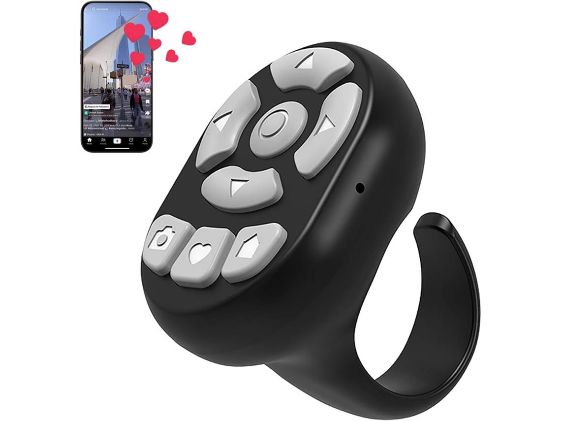 Rolagem circular com controle remoto Bluetooth para TikTok Slowmoose, virador de páginas portátil