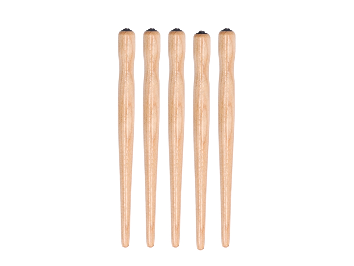5 Peças De Portaminas Para Caneta De Imersão De Sândalo Premium Confortável E Durável Para Quadrinhos E Caligrafia Cor Burlywood