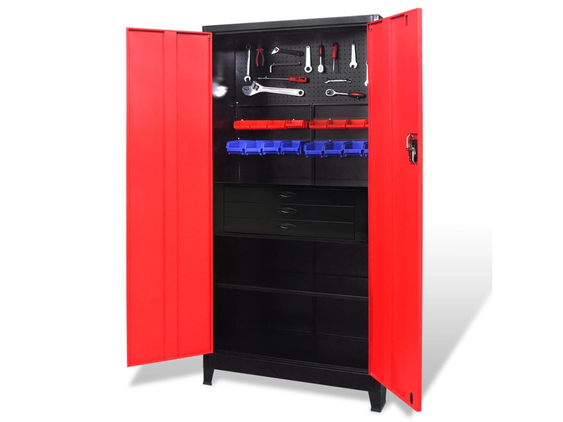 Tool Cabinet, Tool Cabinets Vidaxl Vermelho Aço (n/a)