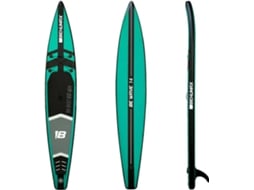 Prancha de Stand Up Paddle BEHUMAX Be Wave Race 14 verde (426x15x74 cm)
