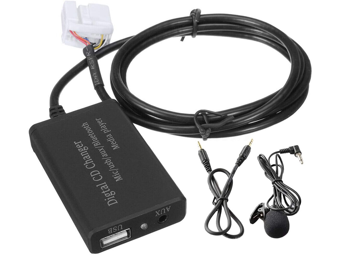 Adaptador Aux com Interface para Chamadas em Carros, Compatível com Bluetooth para Reprodução de Música. SFUSHOS