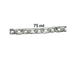 Corrente Calibrada de Aço Inoxidável 12 Mm Prateado 75 Moem Marine