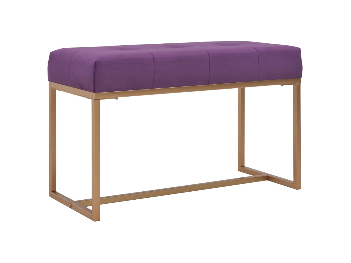 Vidaxl Banco 80 Cm Veludo Roxo