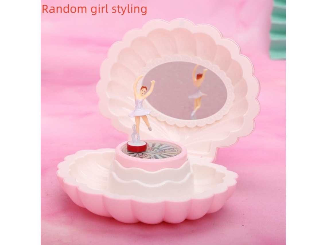 Caixa De Joias Shell Music Box Rosa Claro Rosa Claro Aquaforge