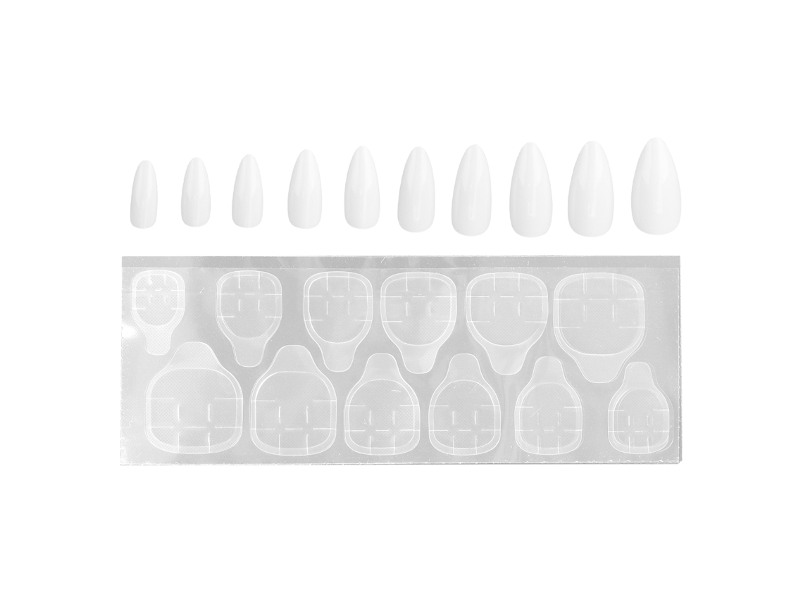 10 Uñas Postizas De Coffin De Cobertura Total, Brillantes, Artificiales, Para Manicura, Para Mujeres Y Niñas N5344-01