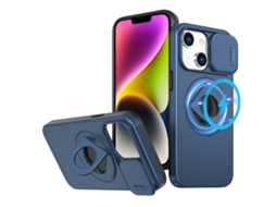Capa Zruxe Compativel Com Iphone 14 (camshield - Magsafe - Ring Holder - Armor - Azul)