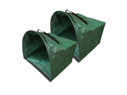 Conjunto de 2 Sacos Grandes Dobráveis ​​para Lixo de Jardim com Design Semicircular Tipo Pá e Alças Reforçadas. GOKOCO