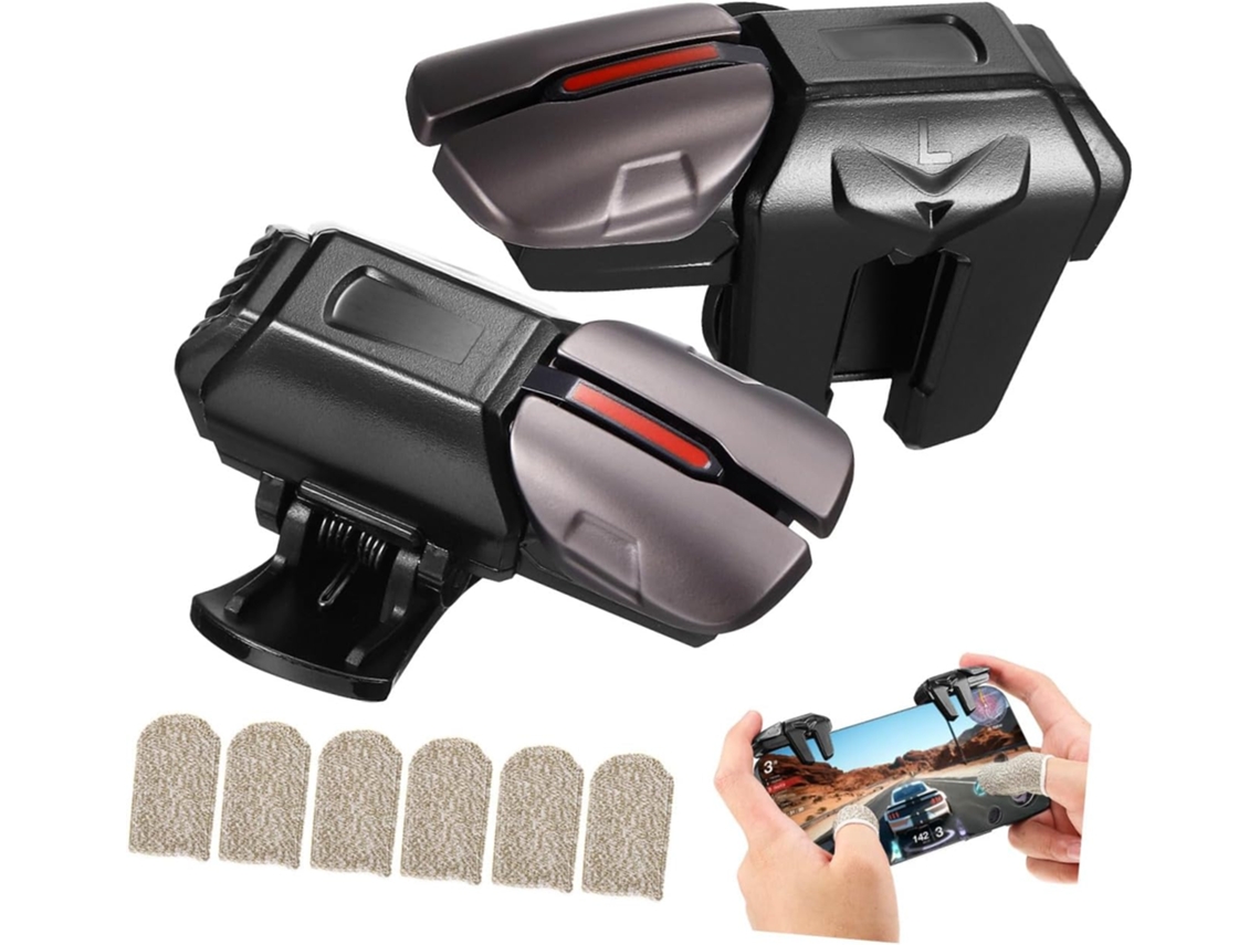 Gatilhos Ergonômicos Para Controles De Jogos Mobile, Capas Antitranspirantes Para Controles.