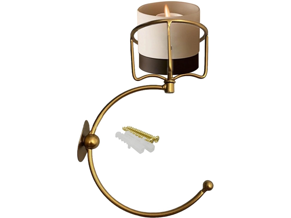 Suporte Rústico Para Toalha De Mão Com Porta-velas.